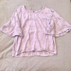 Suzy Shier Lavender Floral Blouse